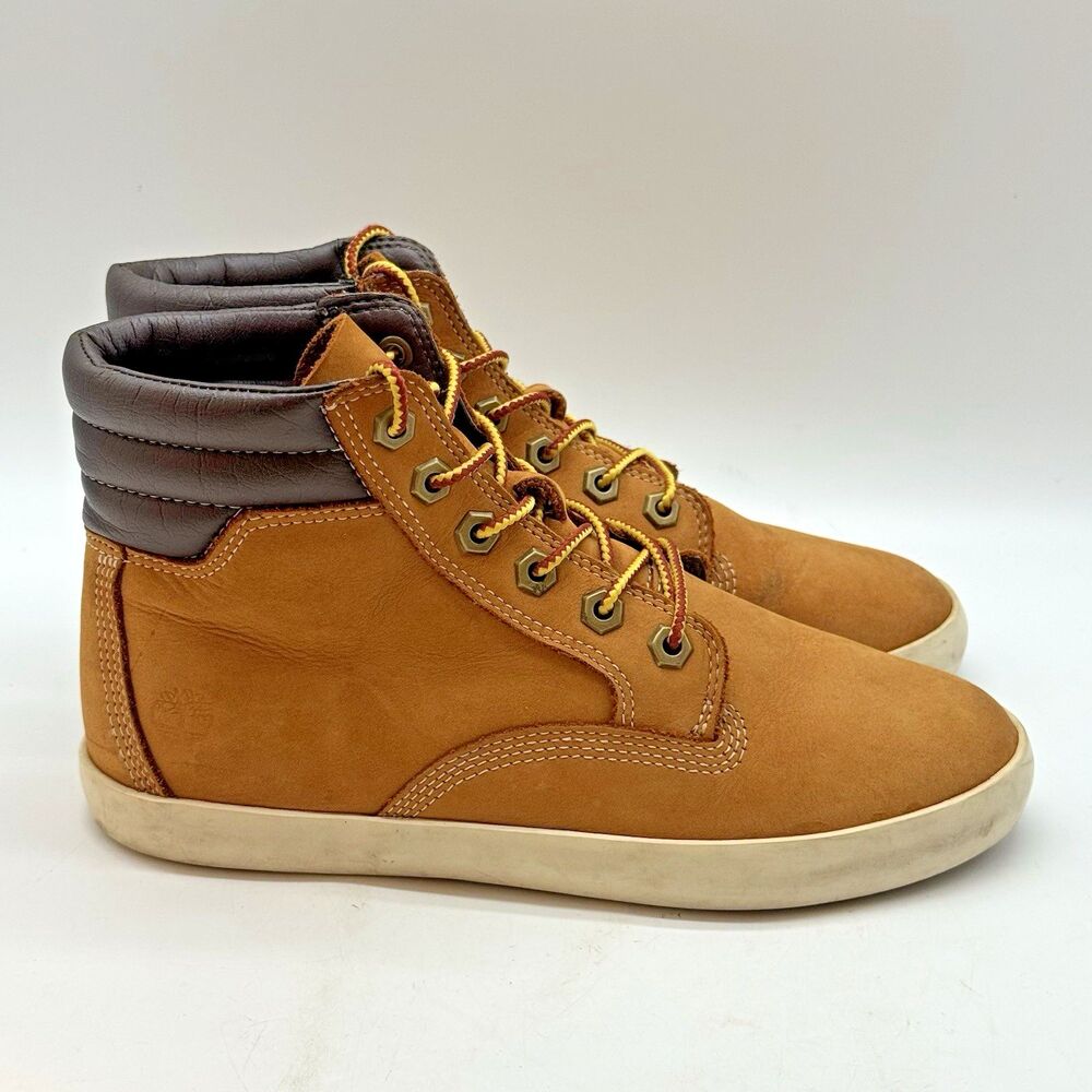 Timberland Dausette Sneaker Boots Women's 6.5 Wheat Nubuck Leather Lace Up A1KLZ